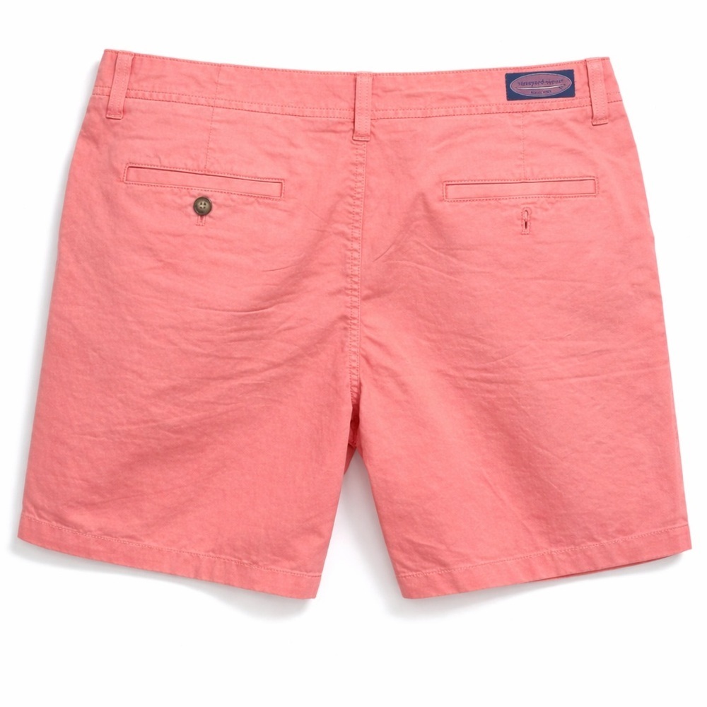Vineyard Vines Coral Flat Front Shorts - Picture 2 of 5